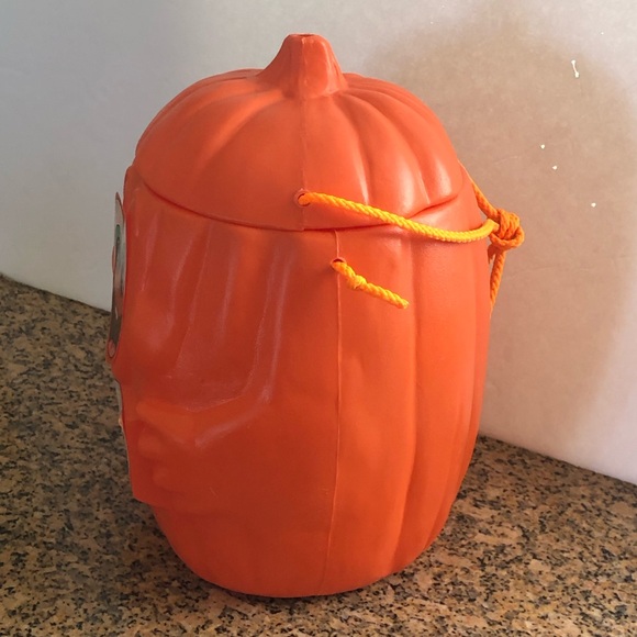 Vintage 1990 Advertisement Mars Milky Way Blow Mold Pumpkin Candy Pail Bucket - Picture 13 of 14